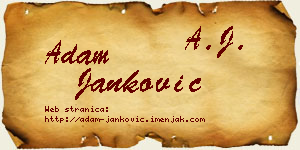 Adam Janković vizit kartica